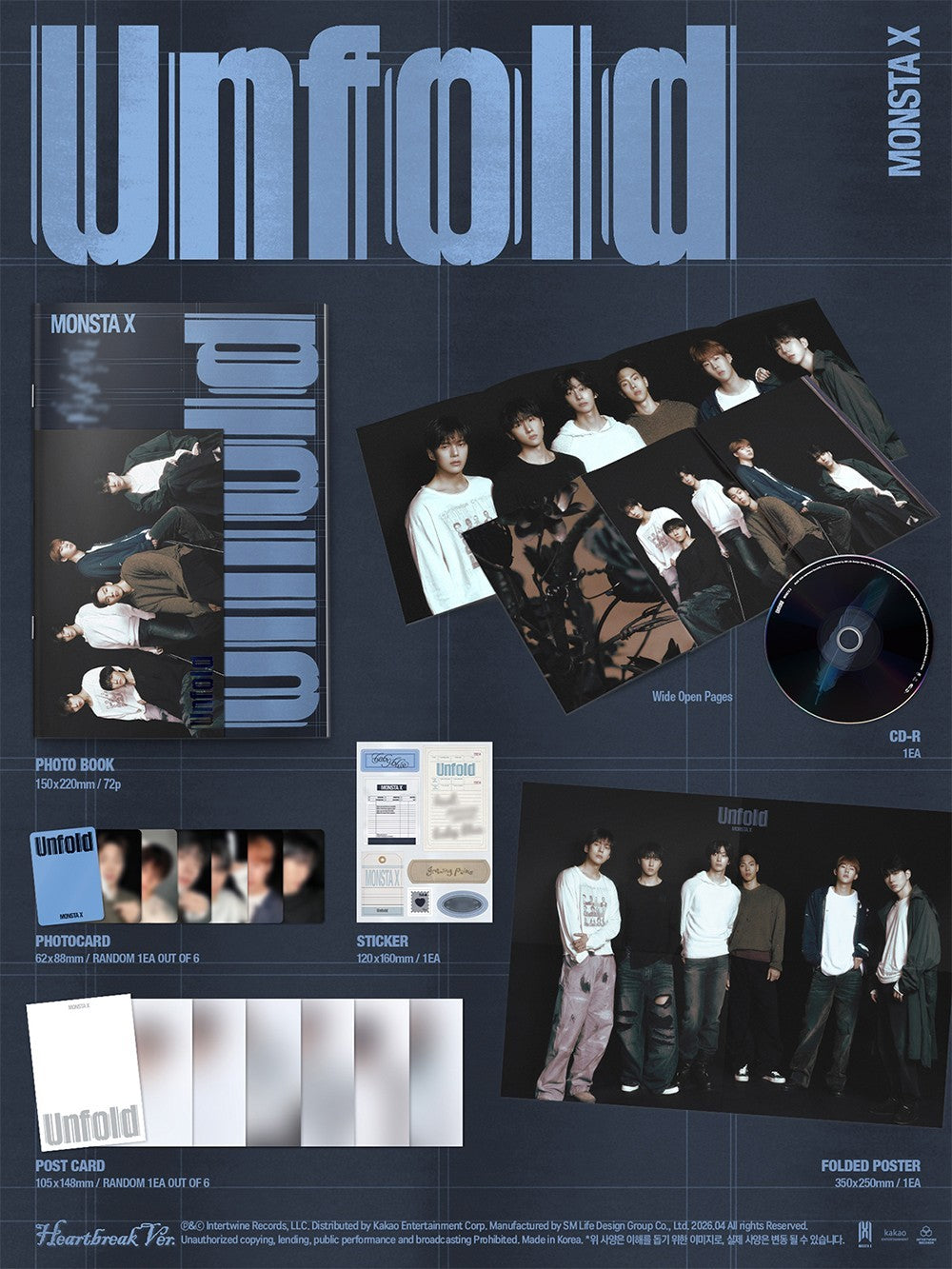 MONSTA X - UNFOLD USA 1st Full Album