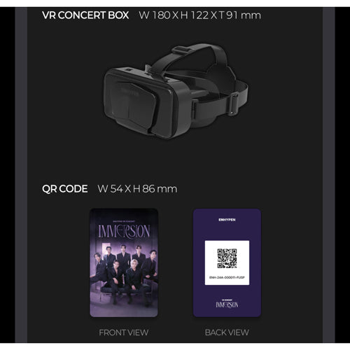 ENHYPEN JAPAN VR CONCERT BOX IMMERSION Package (Pre Order OCTOBER