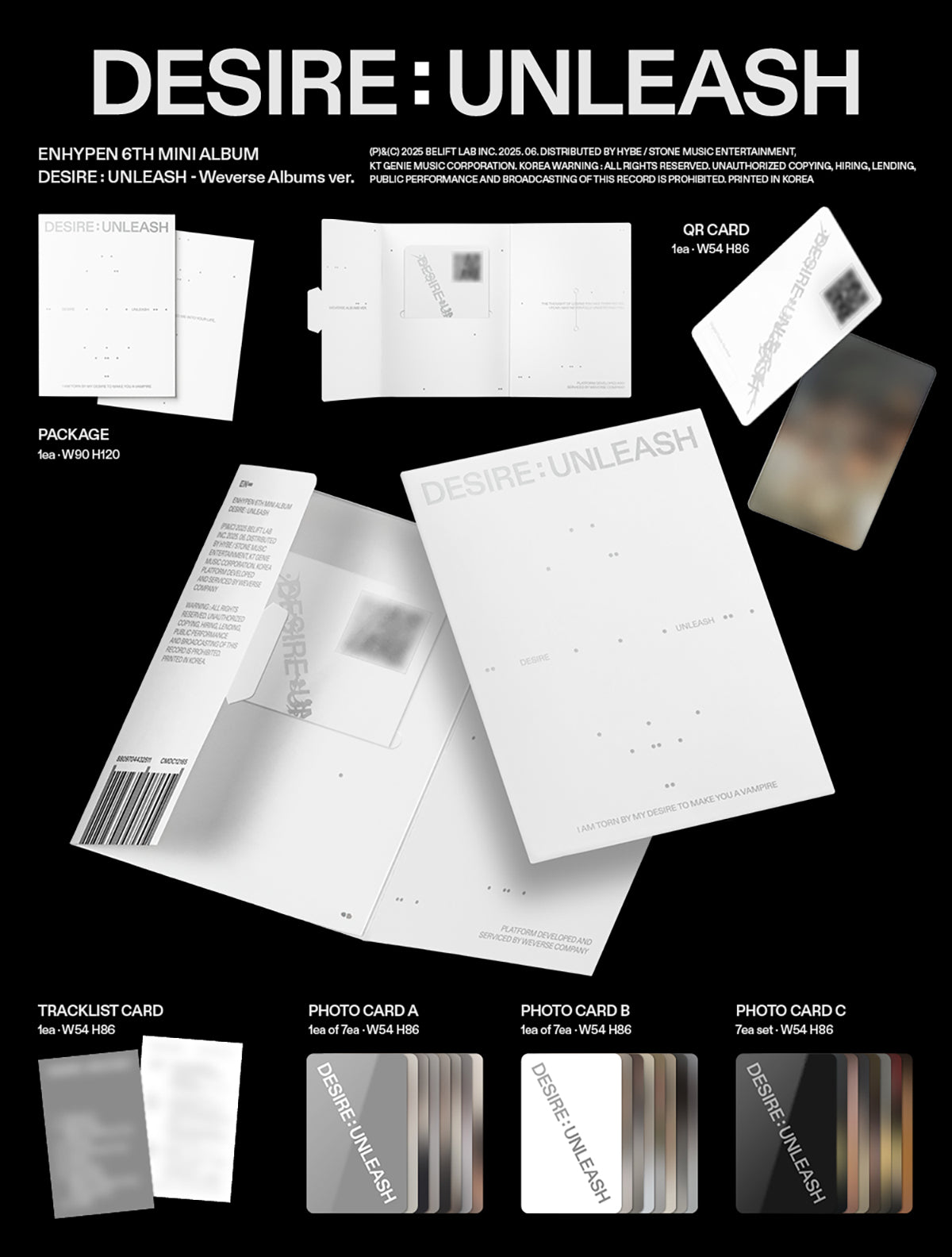 ENHYPEN - DESIRE : UNLEASH 6th Mini Album Weverse Ver