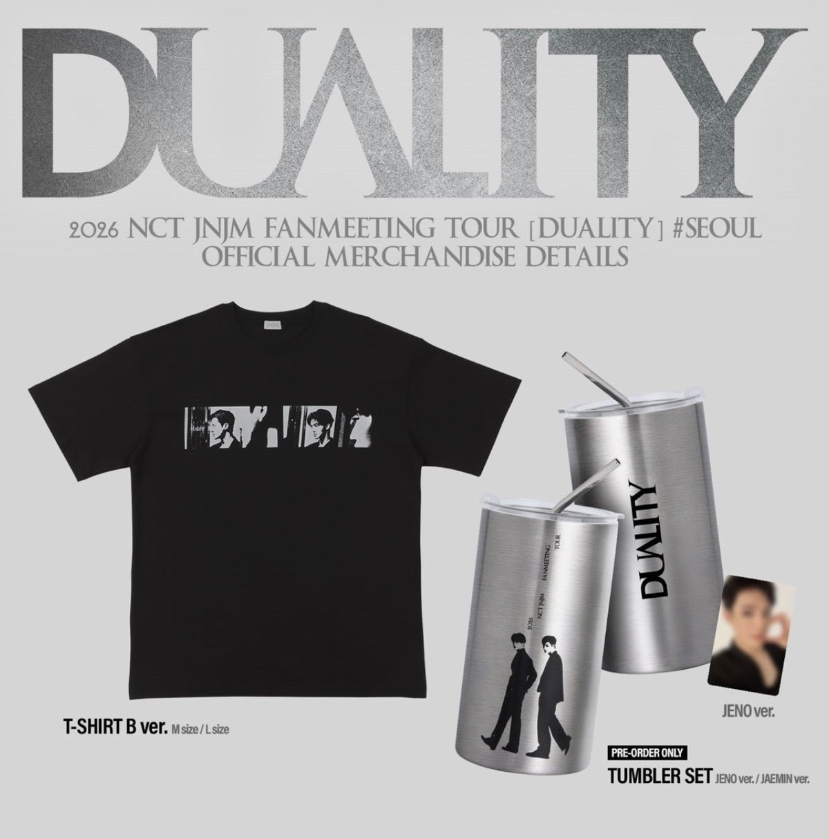NCT JNJM 2026 Fanmeeting Tour DUALITY Official Merch (Pre-Order MID AUGUST 2026)
