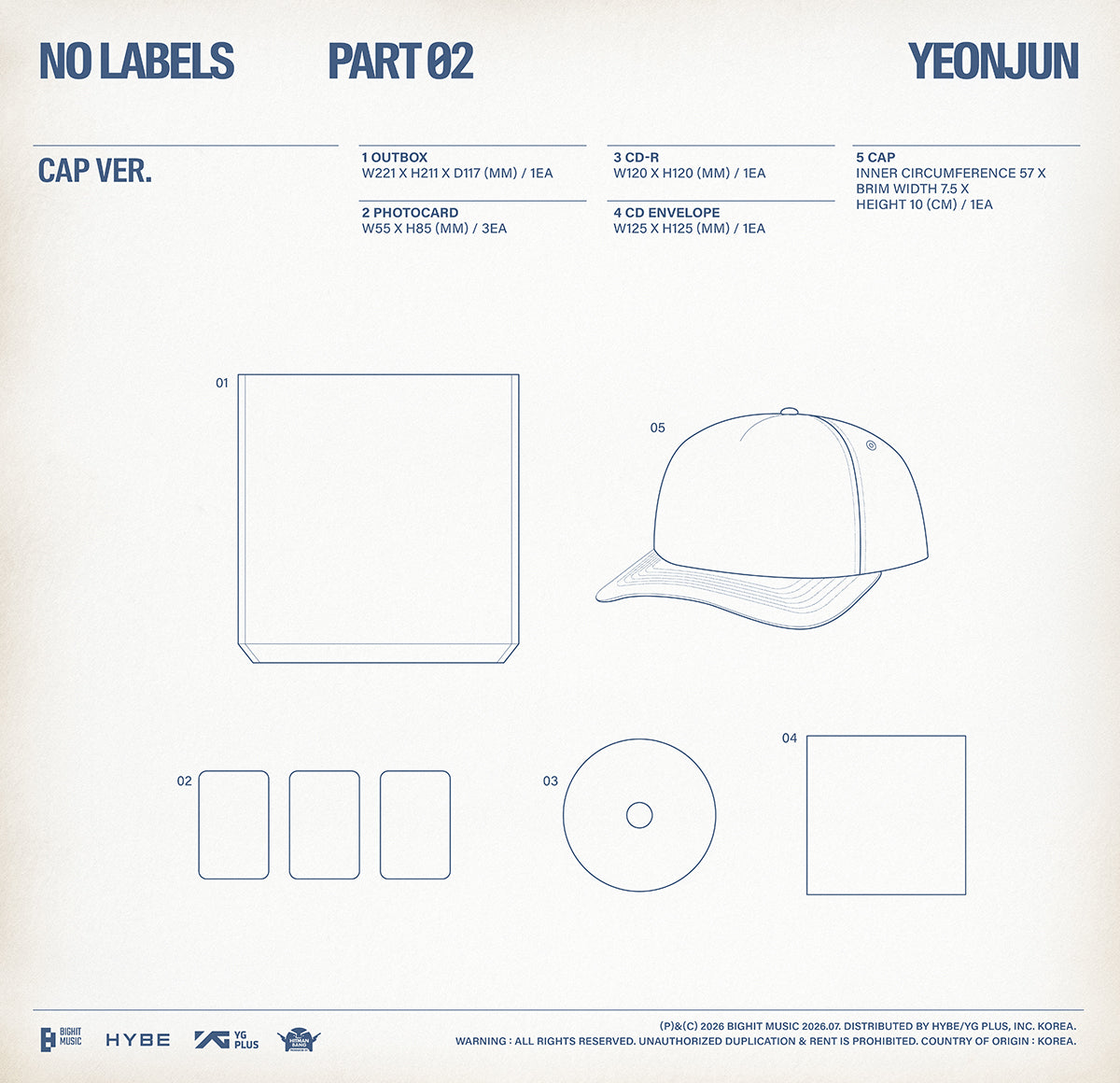 TXT YEONJUN - NO LABELS PART 02 Cap Ver – K-STAR