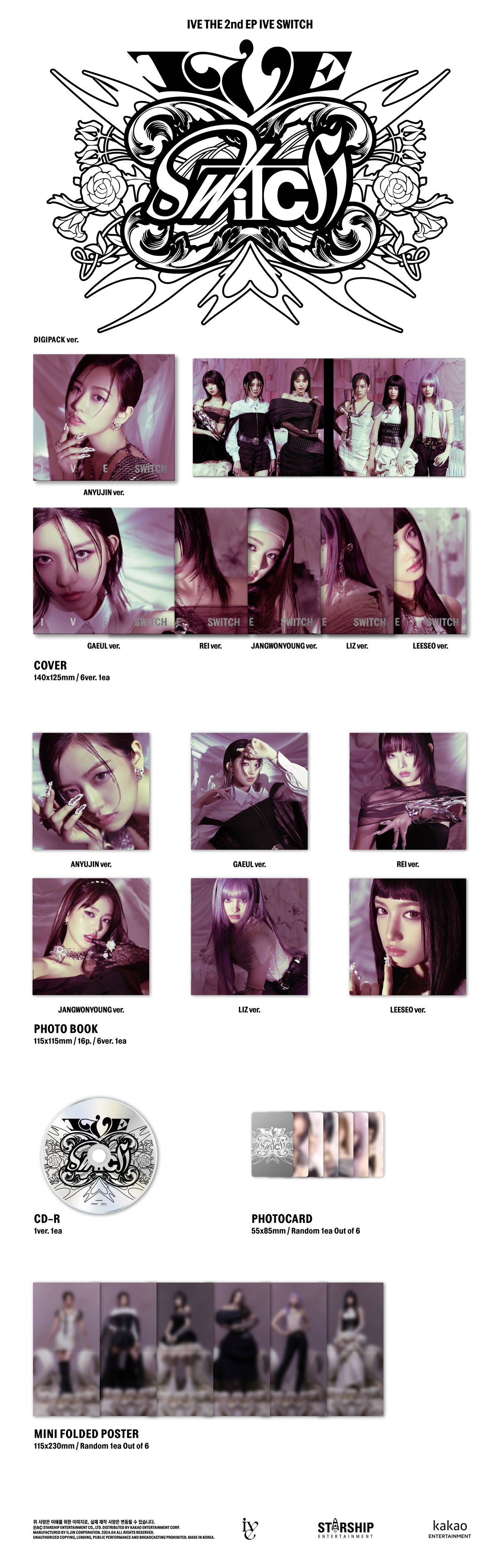 IVE - IVE SWITCH The 2nd EP Album Digipack Ver