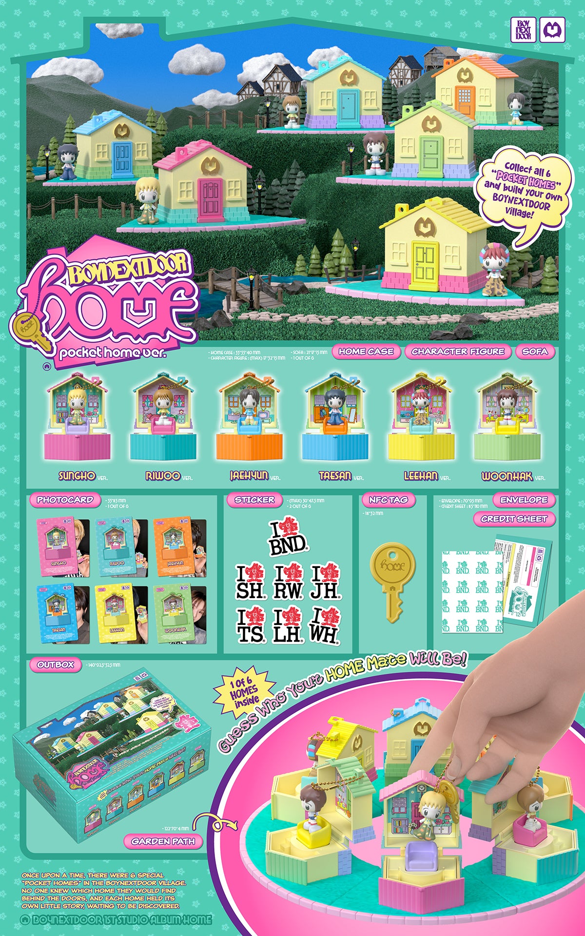 BOYNEXTDOOR - HOME 1st Studio Album POCKET HOME Ver