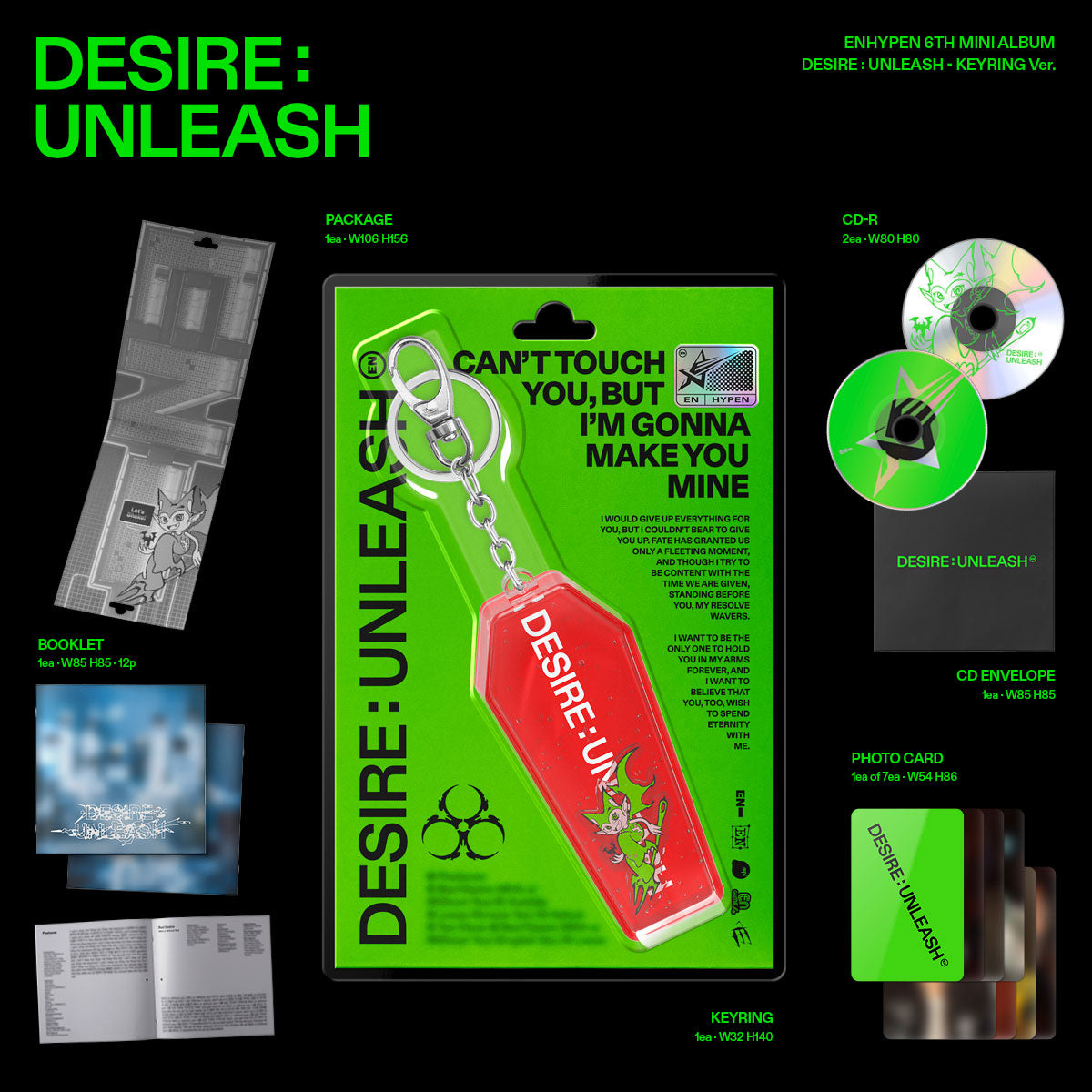ENHYPEN - DESIRE : UNLEASH 6th Mini Album KEYRING Ver