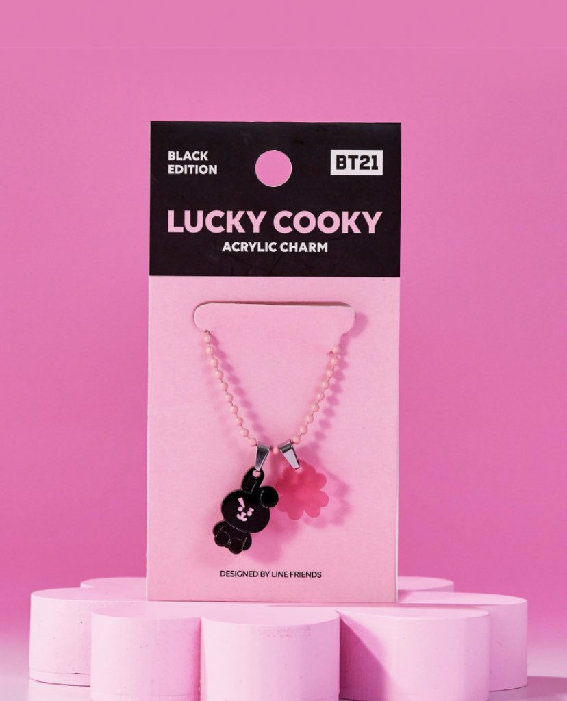 BT21 LUCKY COOKY BLACK Edition Acrylic Charm Set