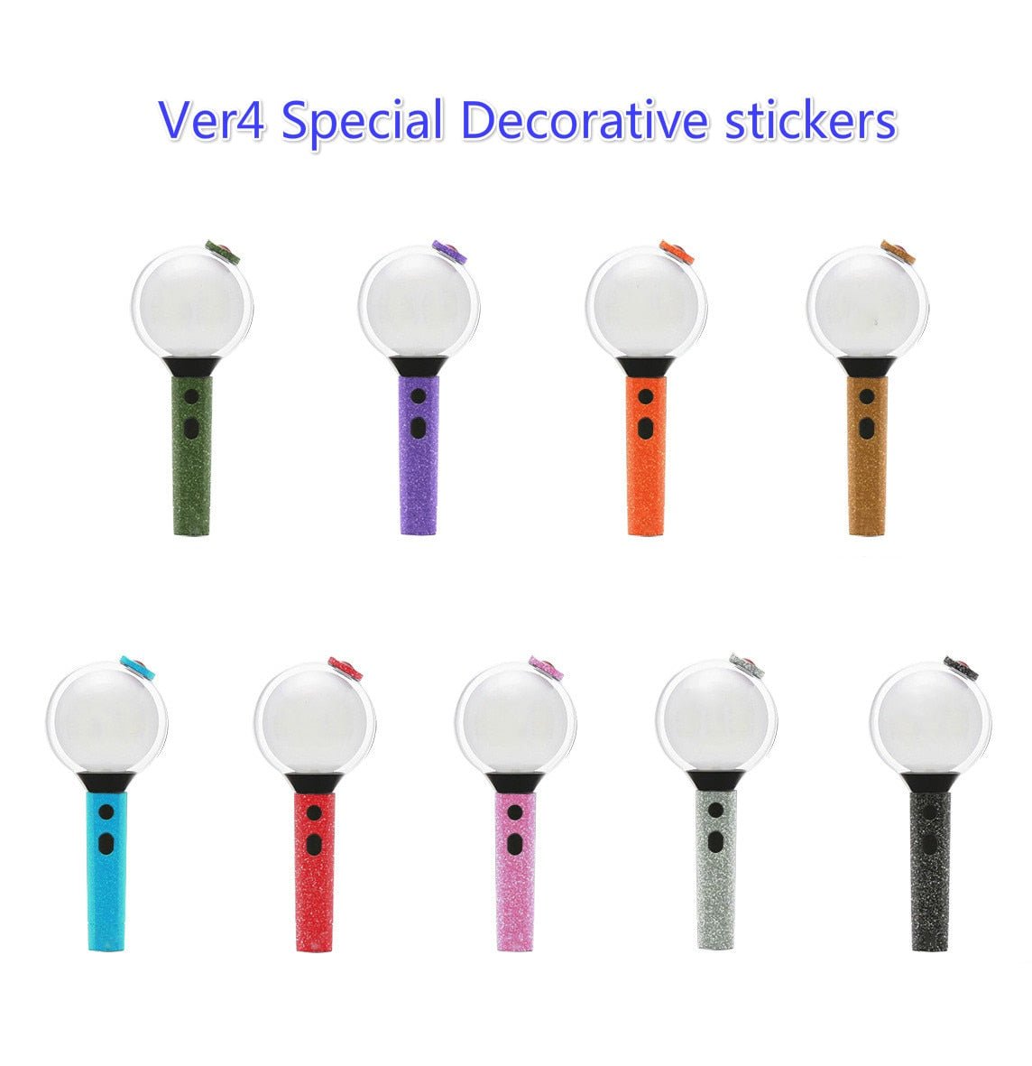 Army Bomb Ver 4 Decal Sticker Decorations for BTS Official Lightstick  Adhesive DIY Sticker Make Your Armybomb Special Bangtan Boys  (Black(Special))