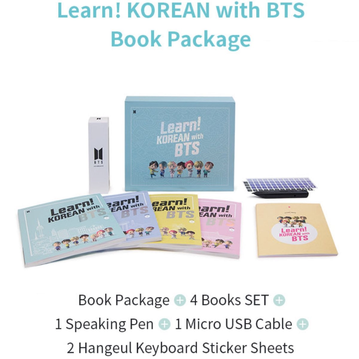 BIG HIT] Learn! KOREAN with BTS BOOK Package + FREE Express