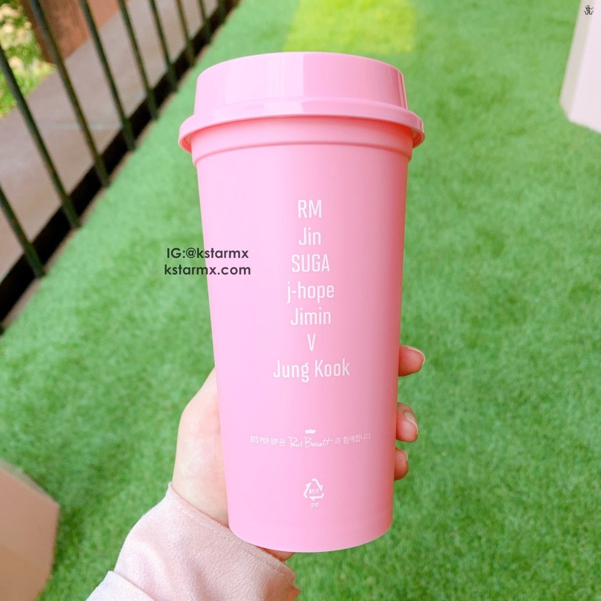 [NEW] BTS Pop-Up House of BTS Reusable pink tumbler