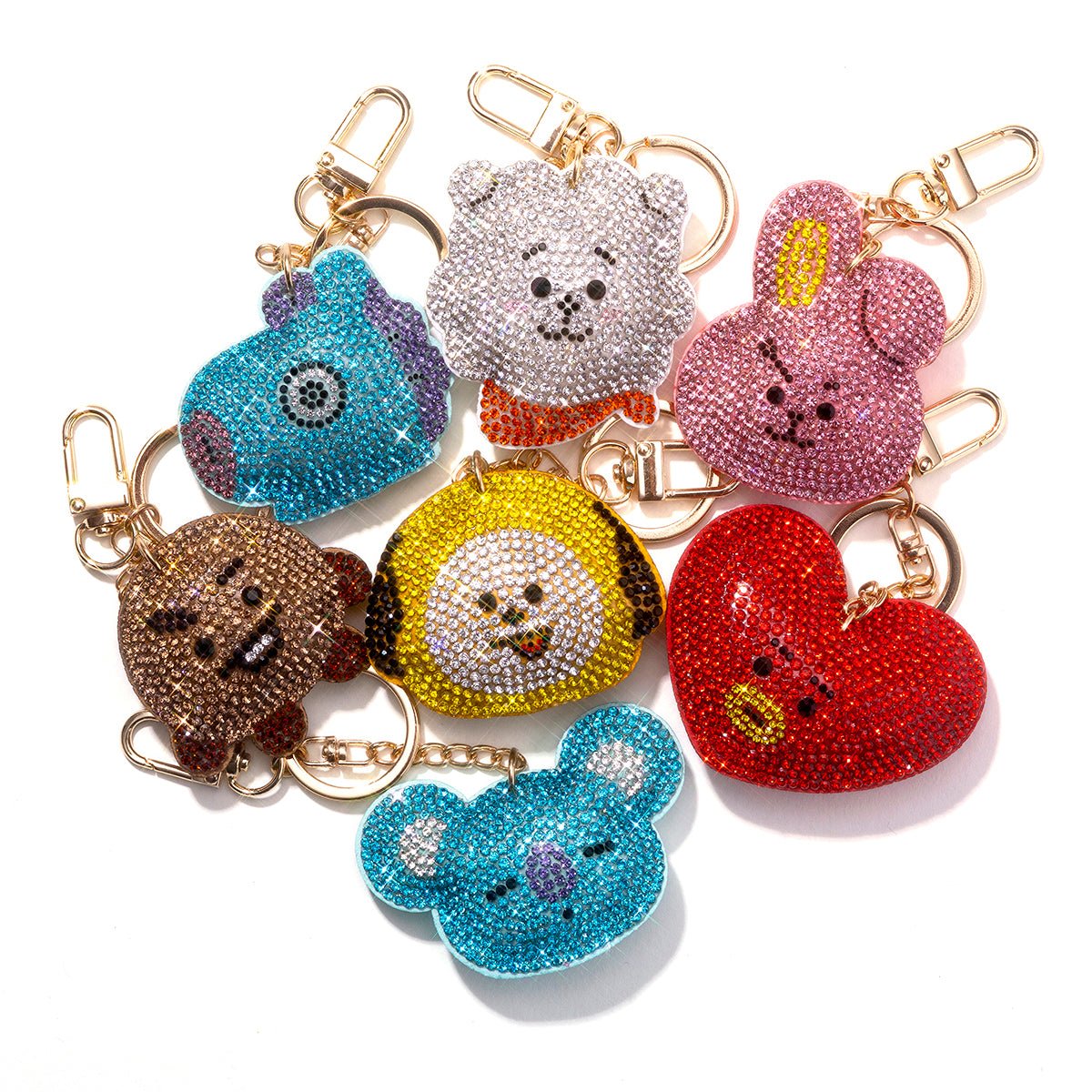 [BT21 JAPAN] BT21 Crystal Glitter Keychain KSTAR