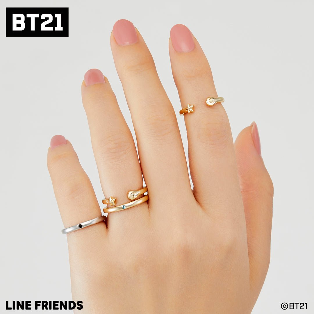 BT21 JAPAN Official BT21 Baby What s Your Wish 2WAY Ring 2 Colors K STAR