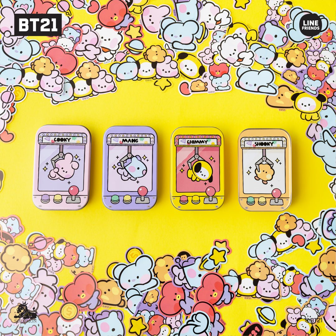 BT21 Japan Official Minini Tin Case + Sticker Set