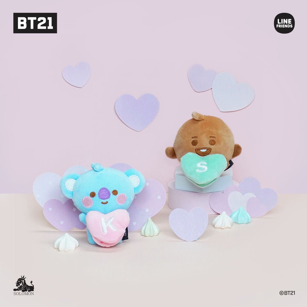 JP / Solomon BT21 Baby Plushie Reel Key Holder - SHOOKY