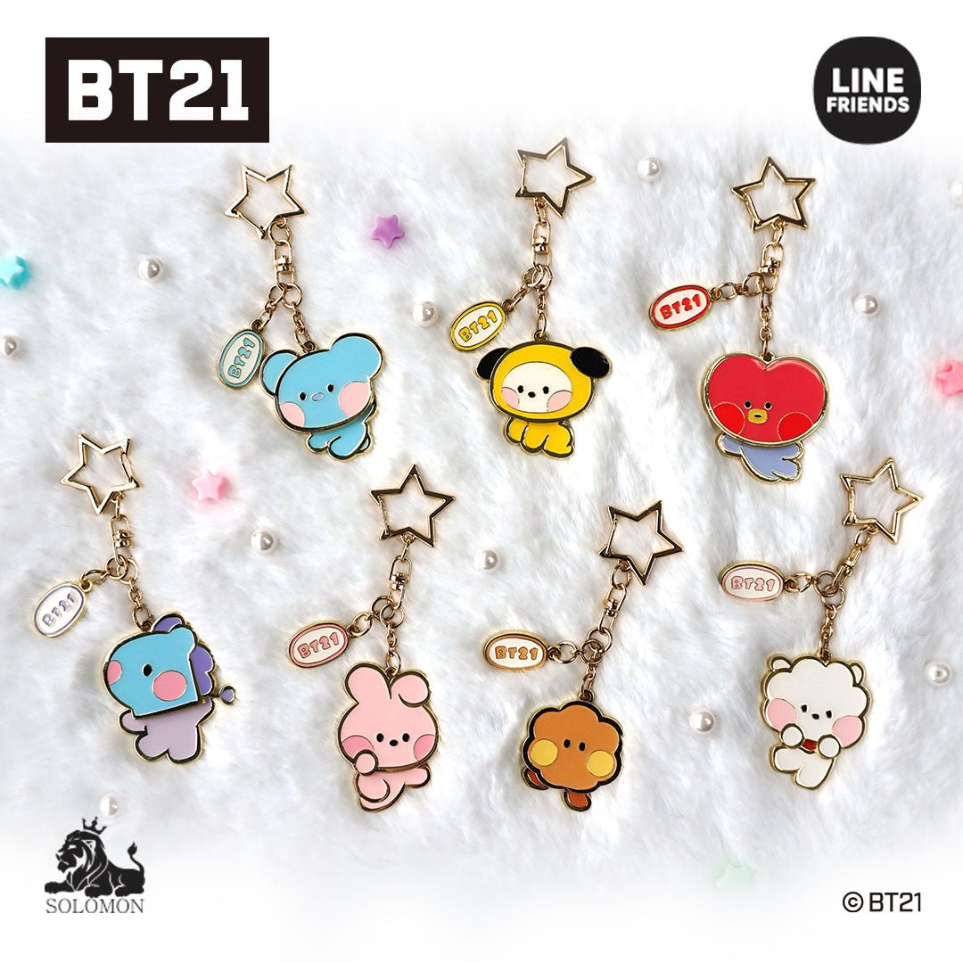 BT21 Official Minini Metal YuraYura Moving Keychain – K-STAR