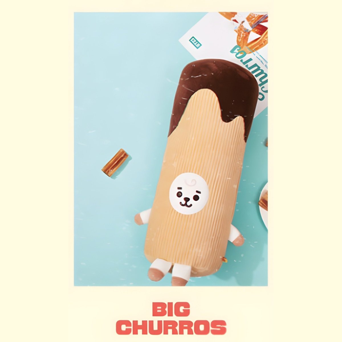 NWT shops BTS BT21 RJ Sweet Things Big Churros Body Pillow Plush