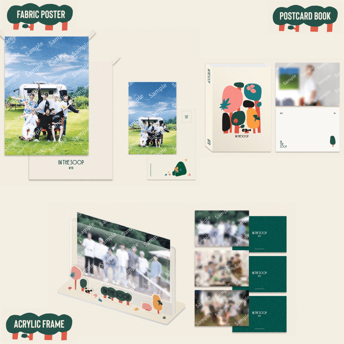 BTS IN THE SOOP Pop-Up Store Official Poster, Postcard and Acrylic