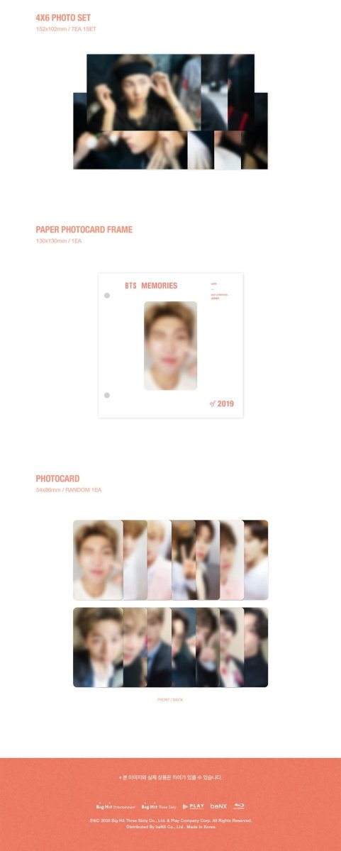 BTS MEMORIES OF 2019 Blu-Ray (Free Express Shipping) - K-STAR