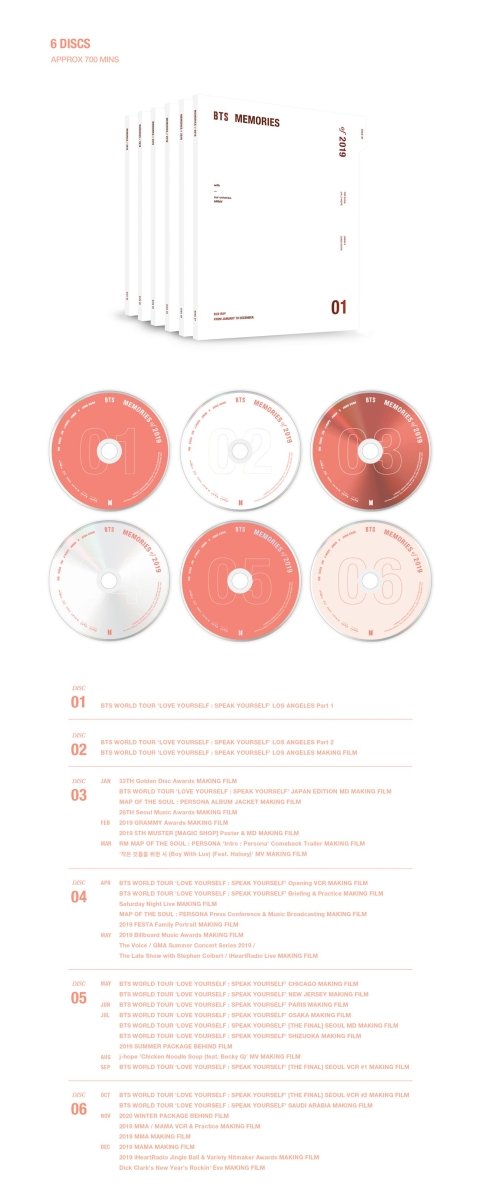 BTS MEMORIES OF 2019 Blu-Ray (Free Express Shipping)