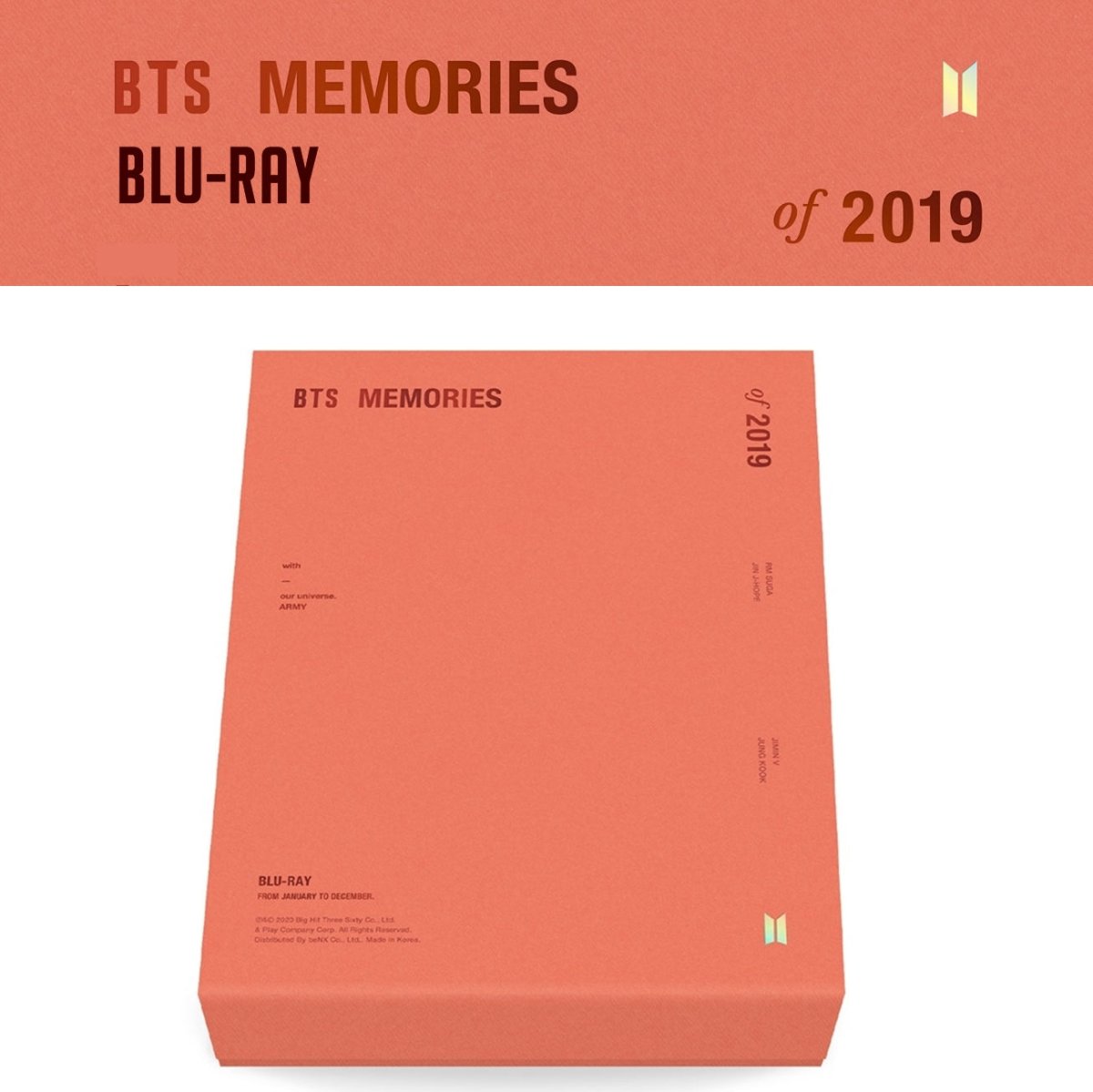 BTS MEMORIES OF 2019 Blu-Ray (Free Express Shipping)