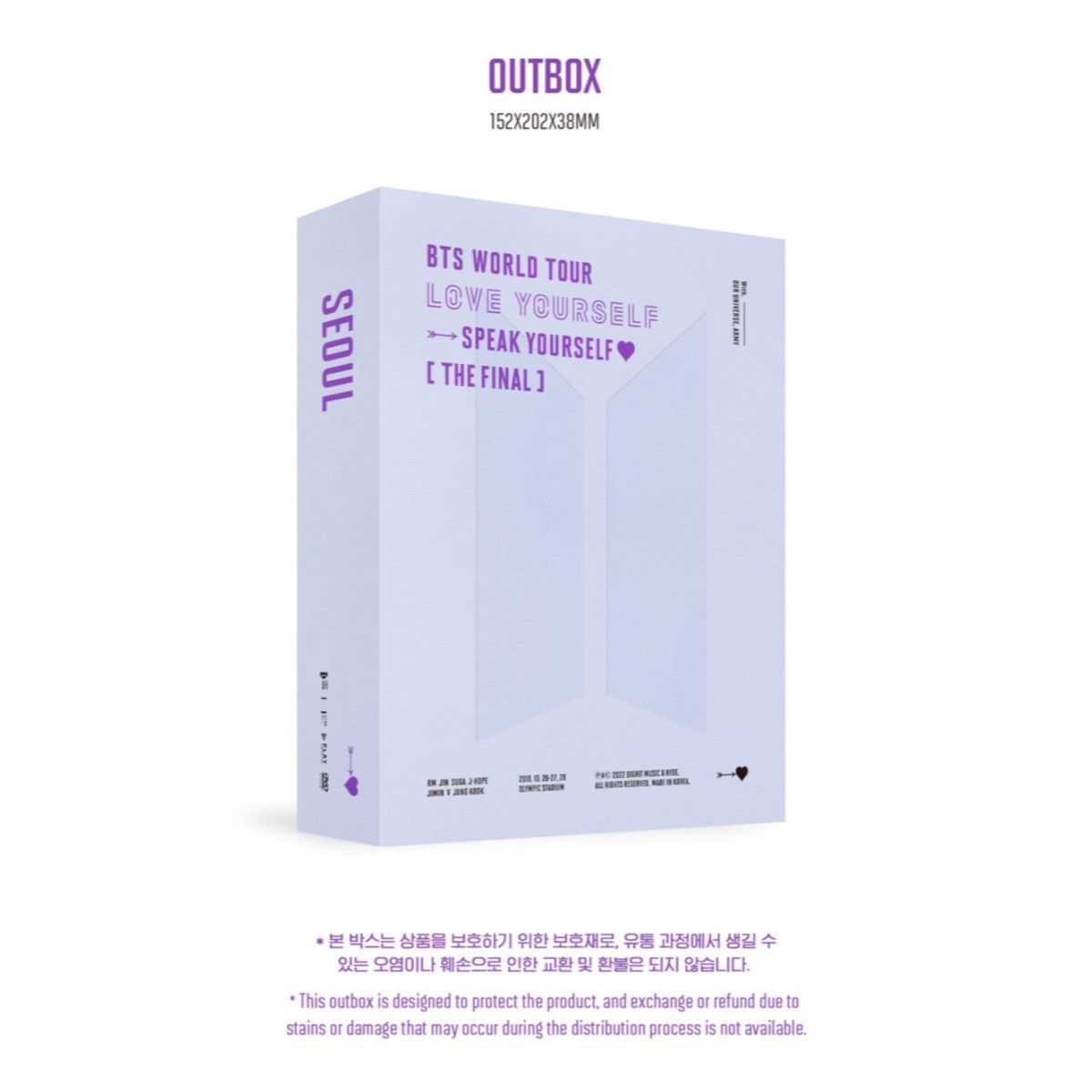 BTS OFFICIAL World Tour Love Yourself: SPEAK YOURSELF THE FINAL DVD