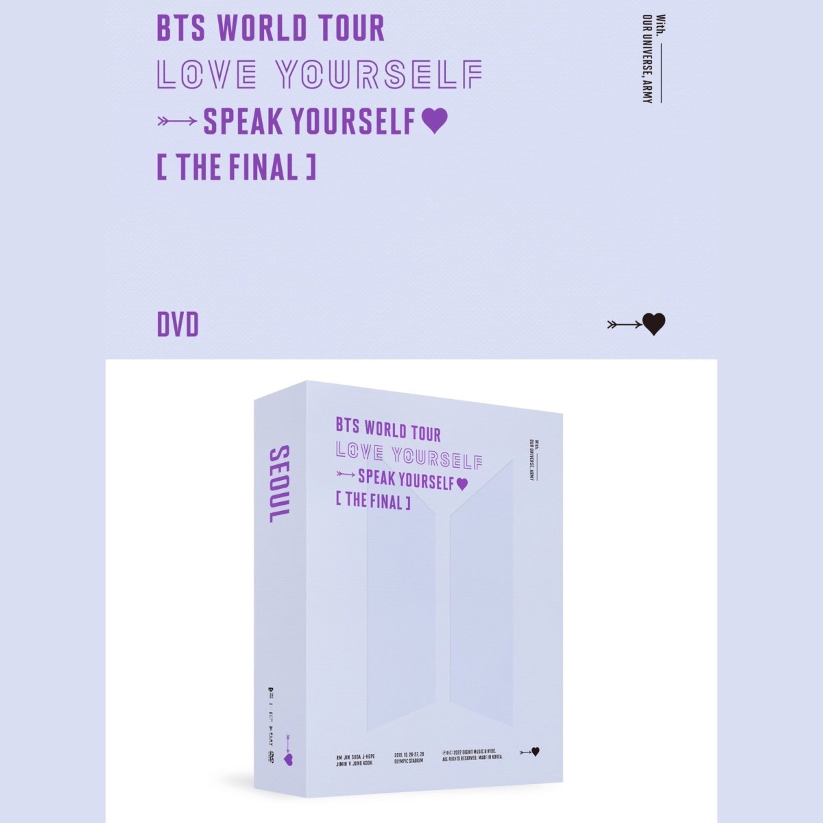 BTS OFFICIAL World Tour Love Yourself: SPEAK YOURSELF THE FINAL DVD – K-STAR