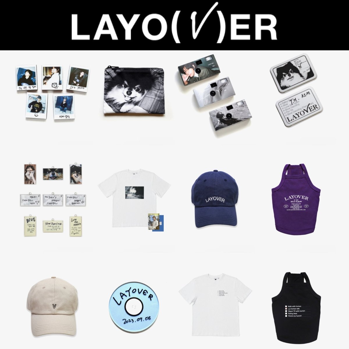 BTS V Layover Album T Shirt Style