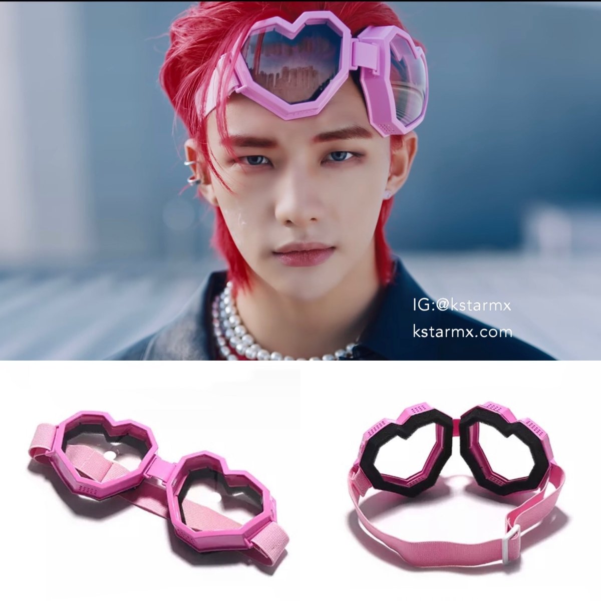 Hyunjin's Style Pink Goggles – K-STAR