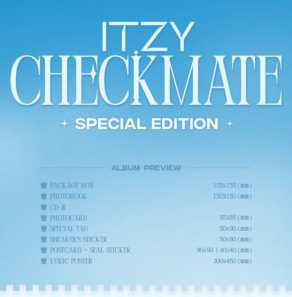 ITZY - CHECKMATE STANDARD EDITION regular edition random delivery, 1CD –  k-beautyvelvet