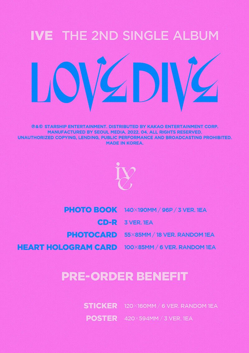 IVE - LOVE DIVE 2nd Single Album (You Can Choose version) – K-STAR