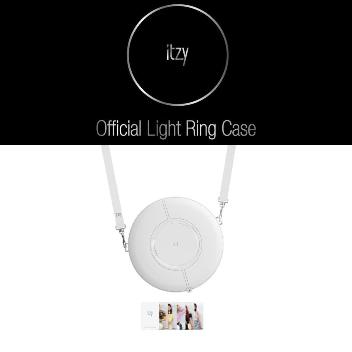 JYP] ITZY - OFFICIAL RING CASE + 5 Photocard Set – K-STAR ITZY OFFICIAL LIGHT RING CASE