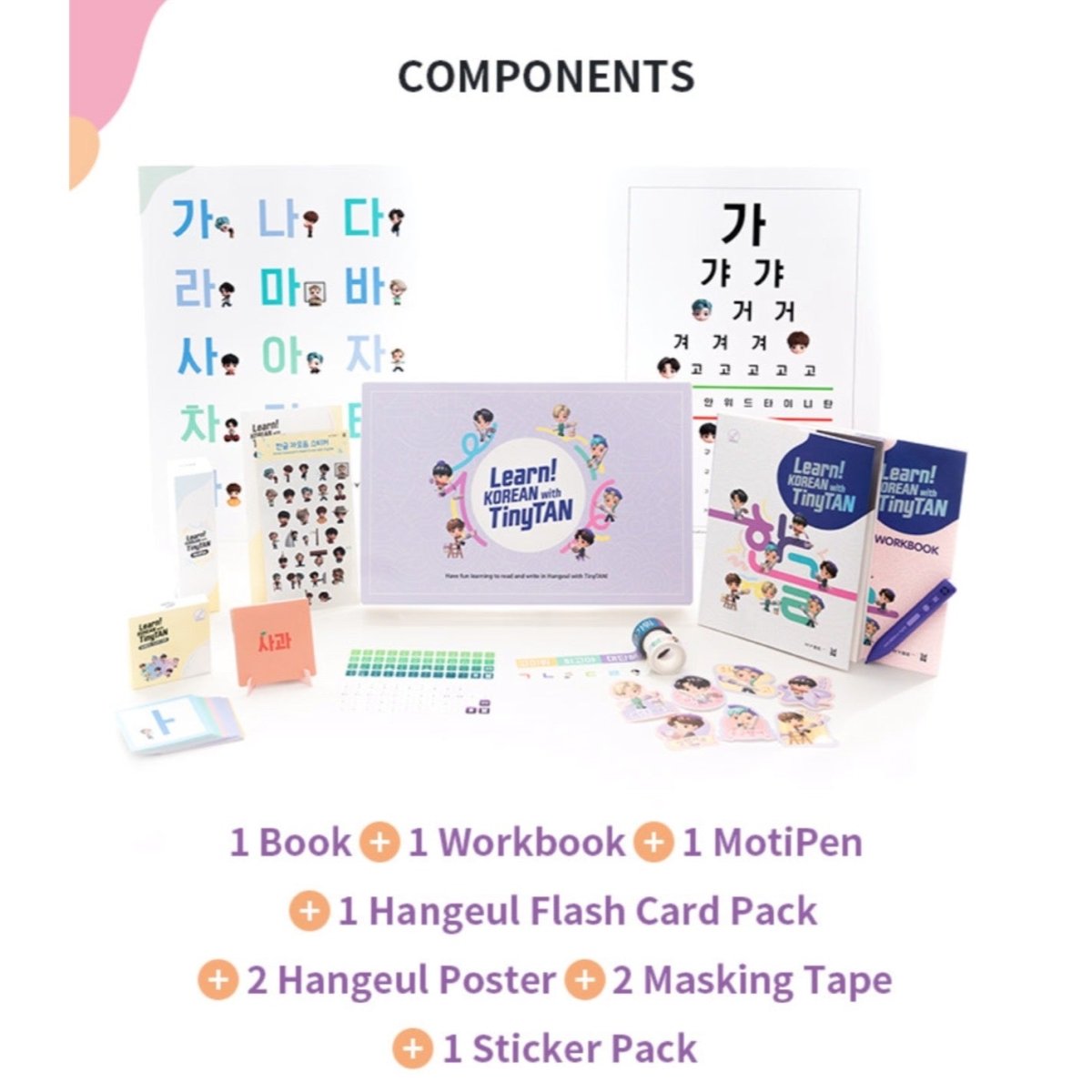 Learn! KOREAN with TinyTAN BOOK Package + Free Express Shipping