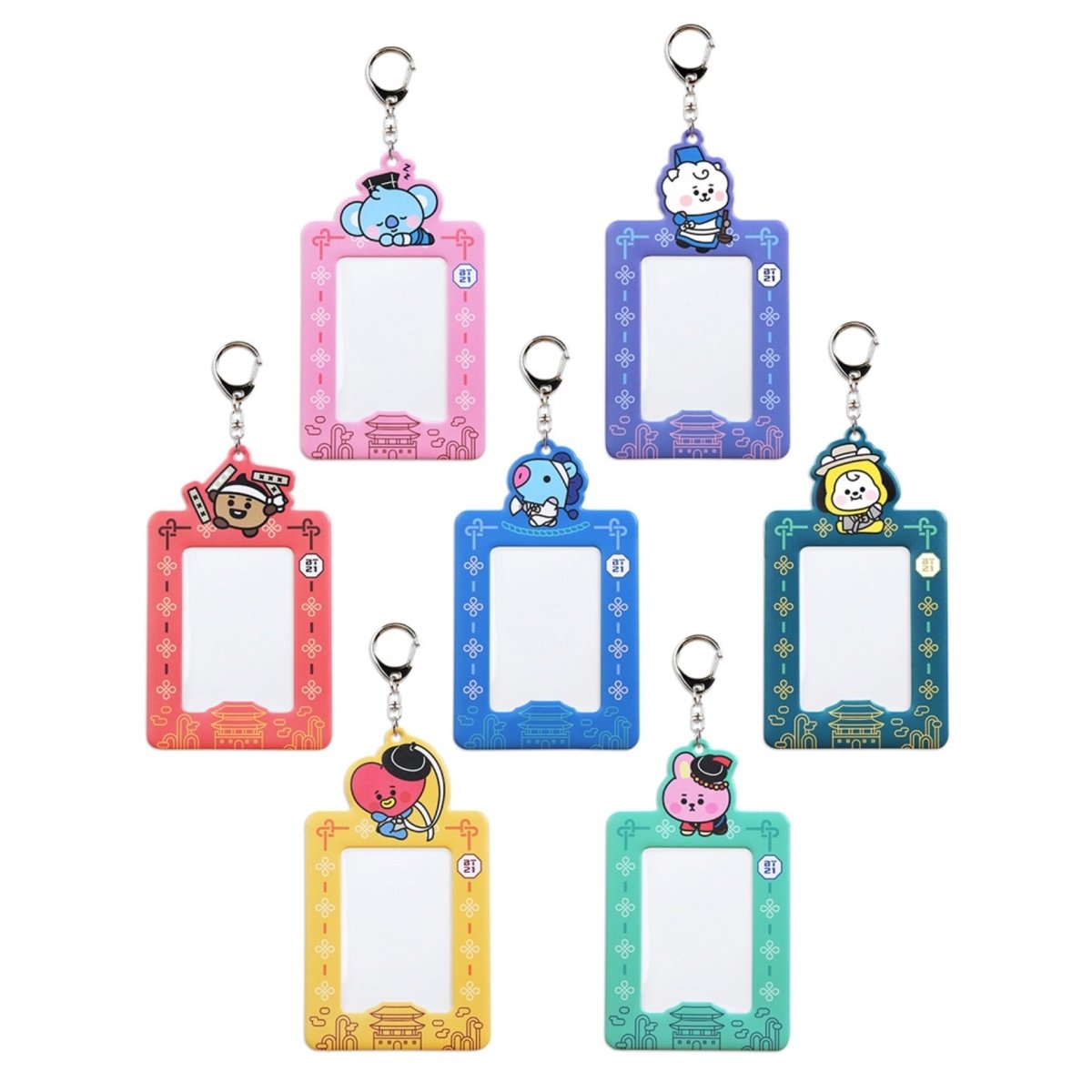 LINE X BT21] BT21 Baby Photocard Holder Keyring Hanbok Ver. – K-STAR