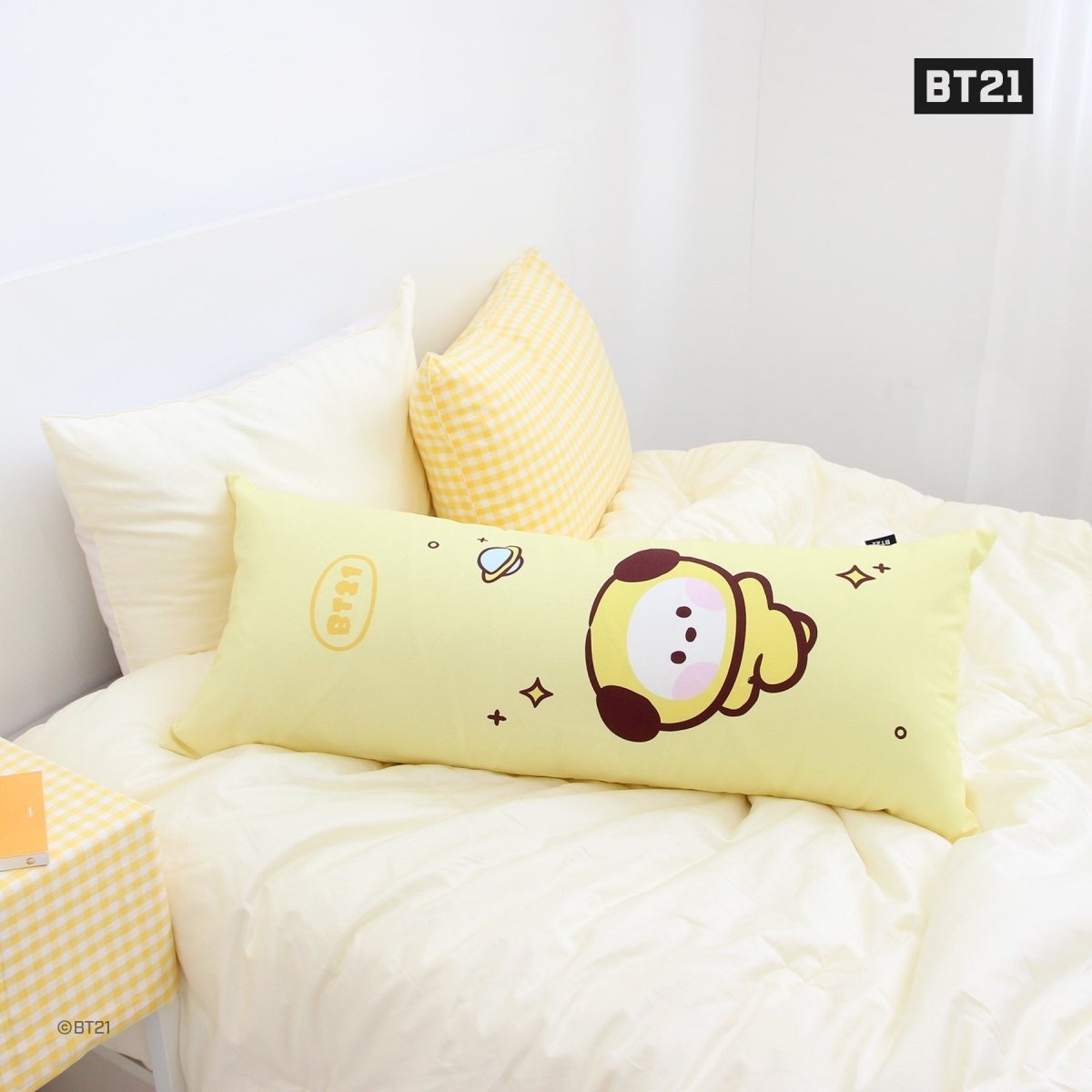 LINE X BT21] BT21 Minini Face Big Cushion + Free Express Shipping – K-STAR