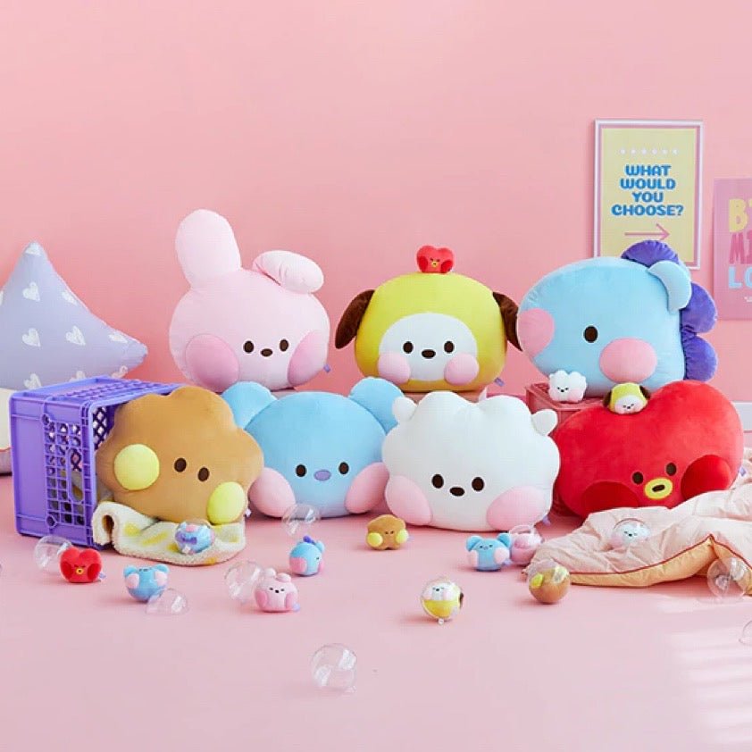 LINE X BT21] BT21 Minini Face Big Cushion + Free Express Shipping – K-STAR