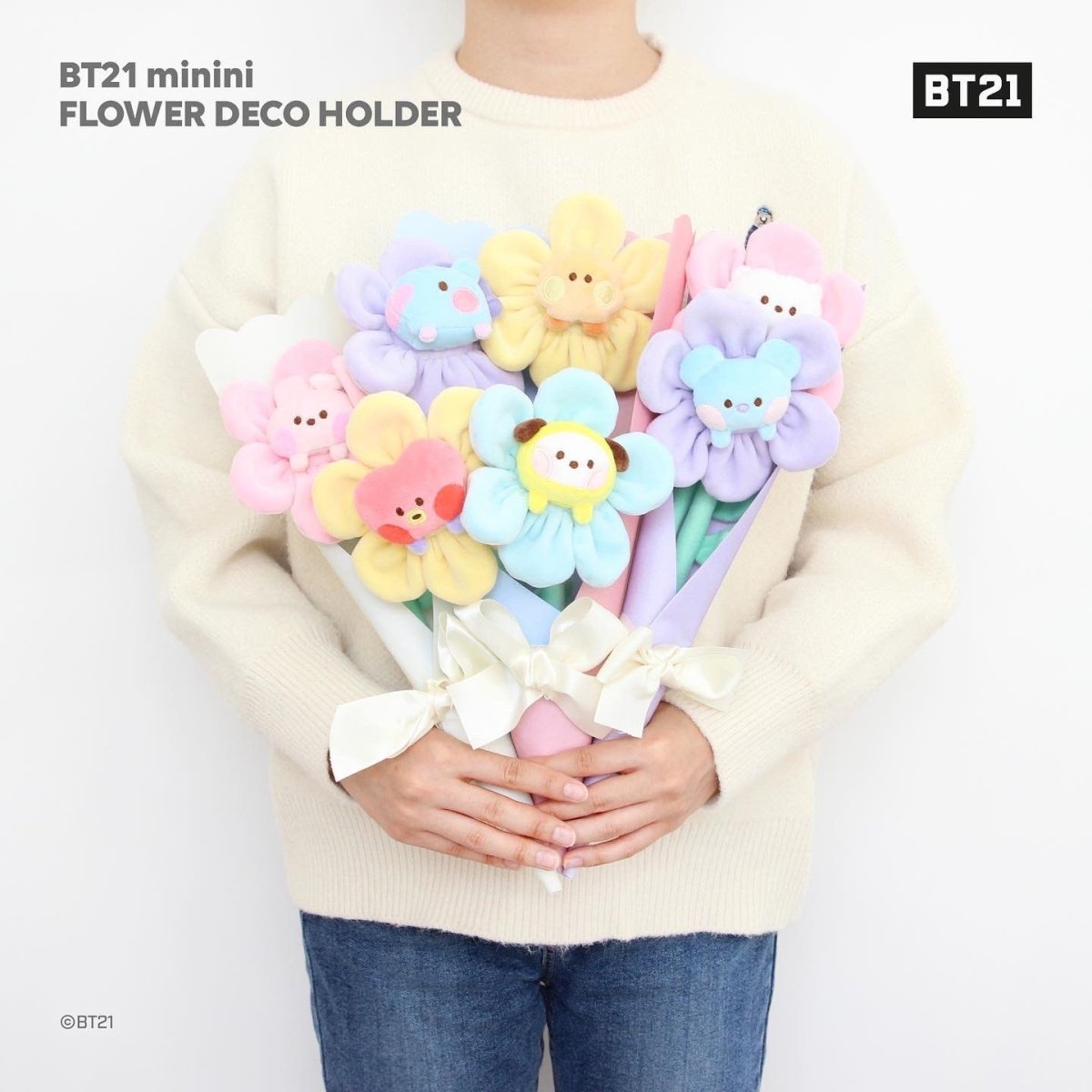 LINE X BT21] BT21 Minini Flower Deco Holder – K-STAR