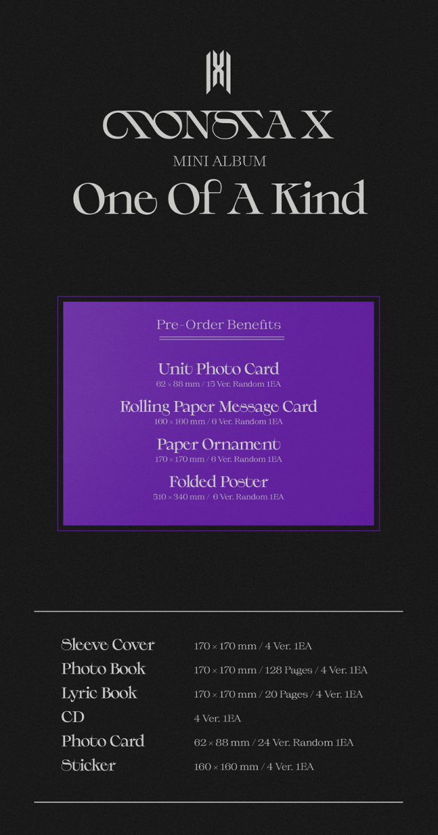 MONSTA X - One of a Kind (You can Choose Ver. + Free Shipping) – K