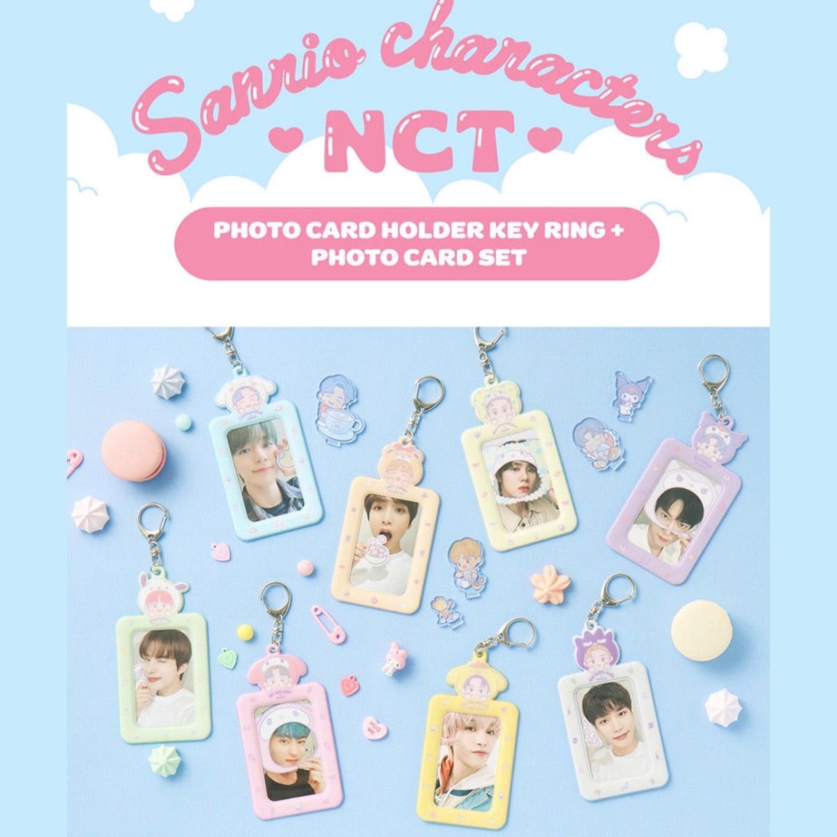 NCT x SANRIO TOWN Official Photocard Holder Keyring +