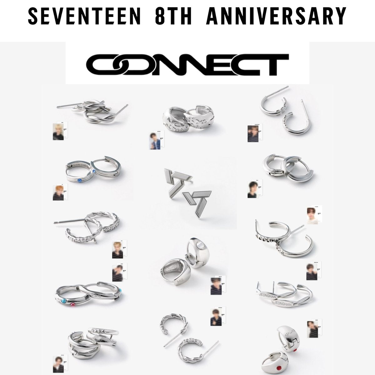 SEVENTEEN 8thピアスMINGYU SEVENTEEN 8th Anniversary goods pierced photo card set