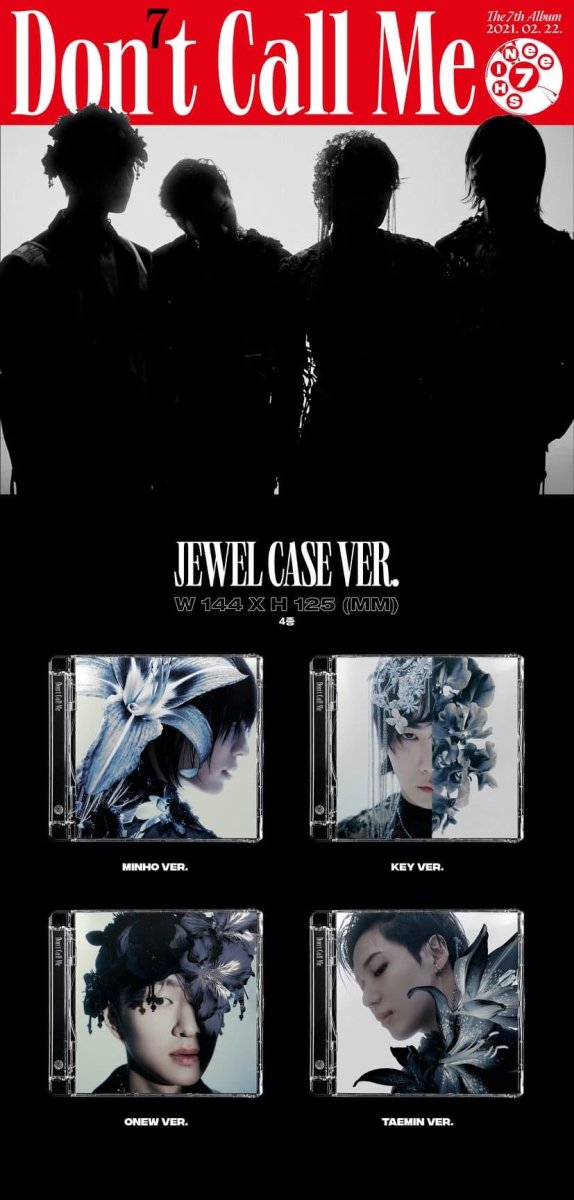SHINee CD トレカ付　Don't Call Me Jewel 4枚セット SHINEE DON'T CALL ME 7TH ALBUM JEWEL CASE VER - Kpop USA
