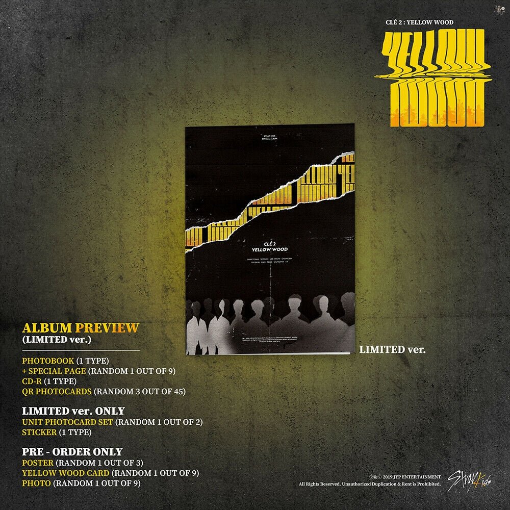 STRAY KIDS - Clé 2 : Yellow Wood (Limited ver.+Free Shipping) – K-STAR