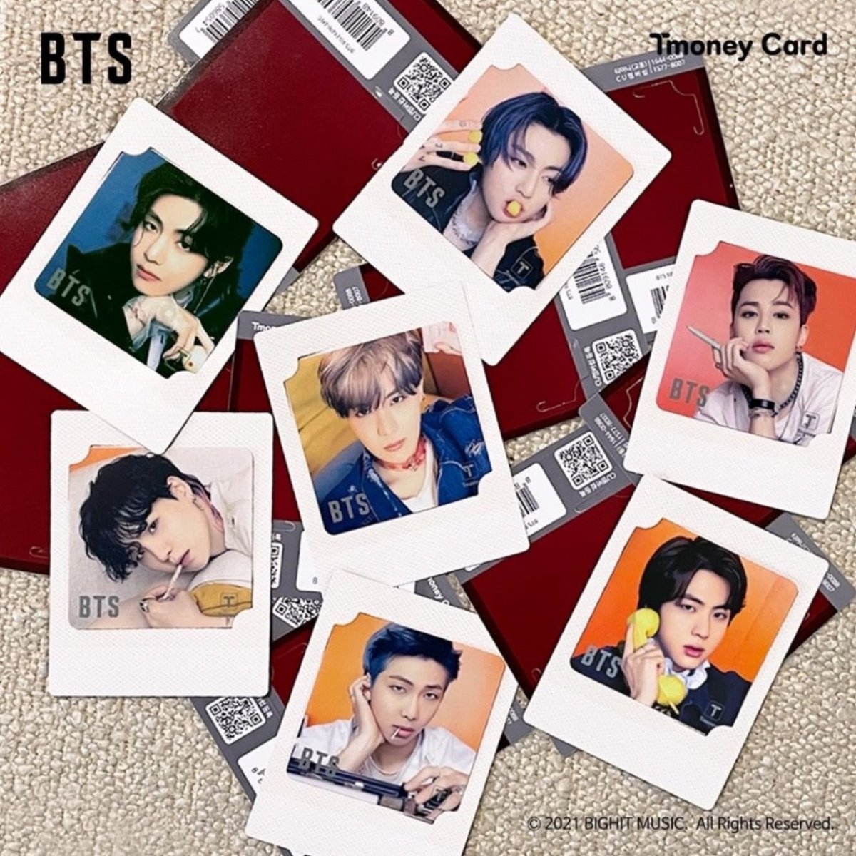 T-MONEY] Offical BTS T-Money Polaroid Card 2021 (Limited