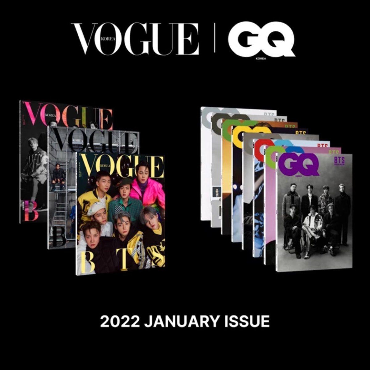 VOGUE Korea x GQ Korea - BTS January 2022 Issue Magazine – K-STAR