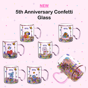 BT21 JAPAN 5th Anniversary Confetti Glass