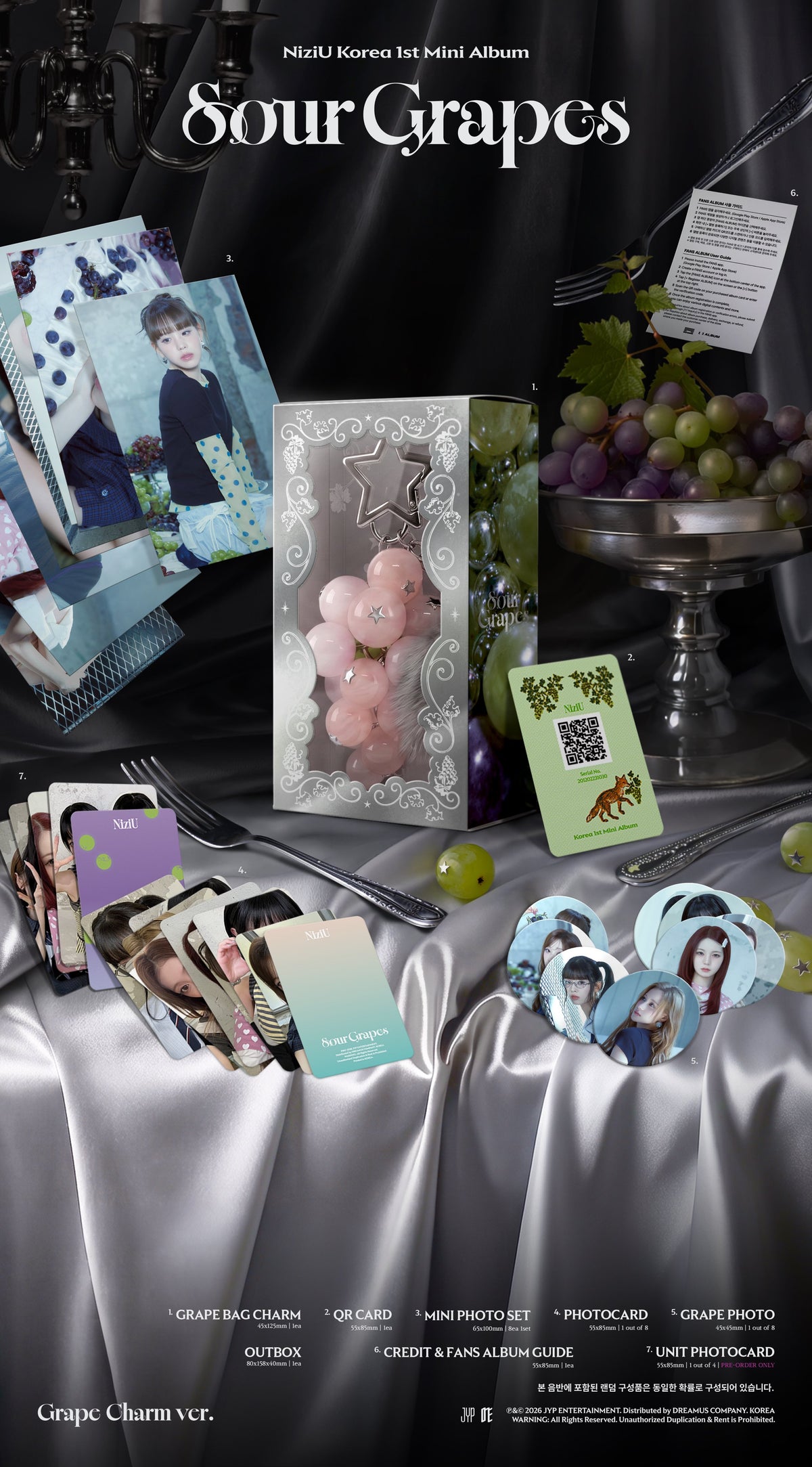 NiZiU - SOUR GRAPES 1st Mini Album GRAPE CHARM Ver