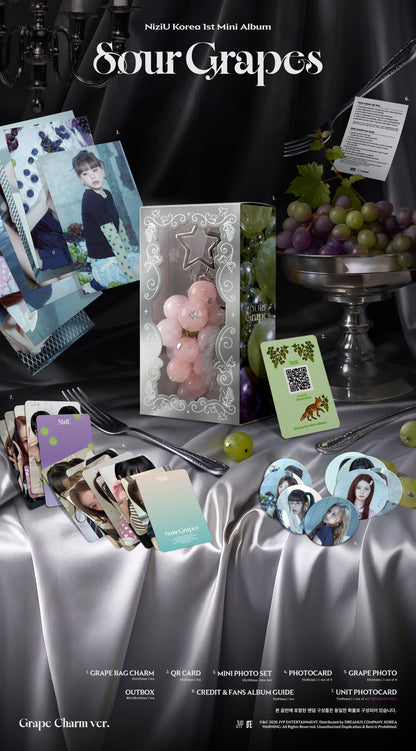 NiZiU - SOUR GRAPES 1st Mini Album GRAPE CHARM Ver