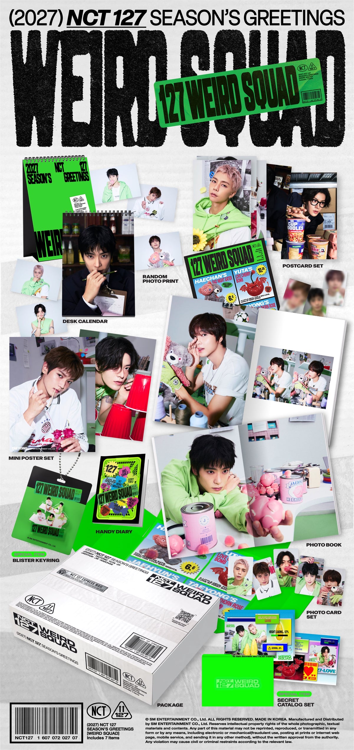 NCT 127 - WEIRD SQUAD 2027 Season's Greetings + POB or Wall Calendar