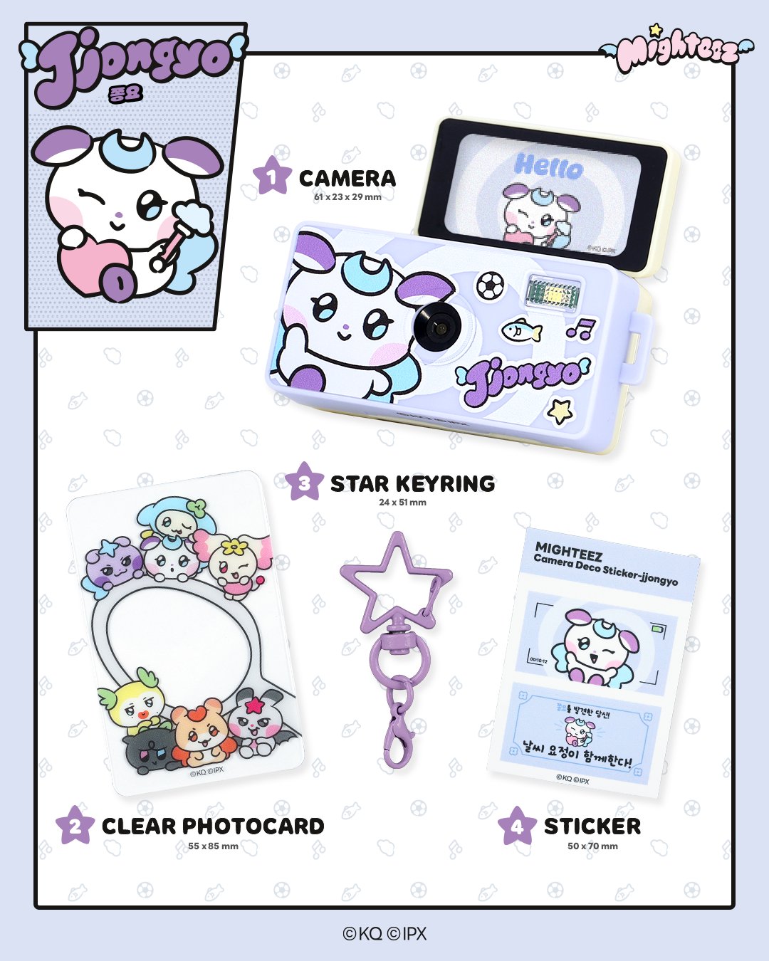 ATEEZ MIGHTEEZ Official Mini Keyring Candy Camera