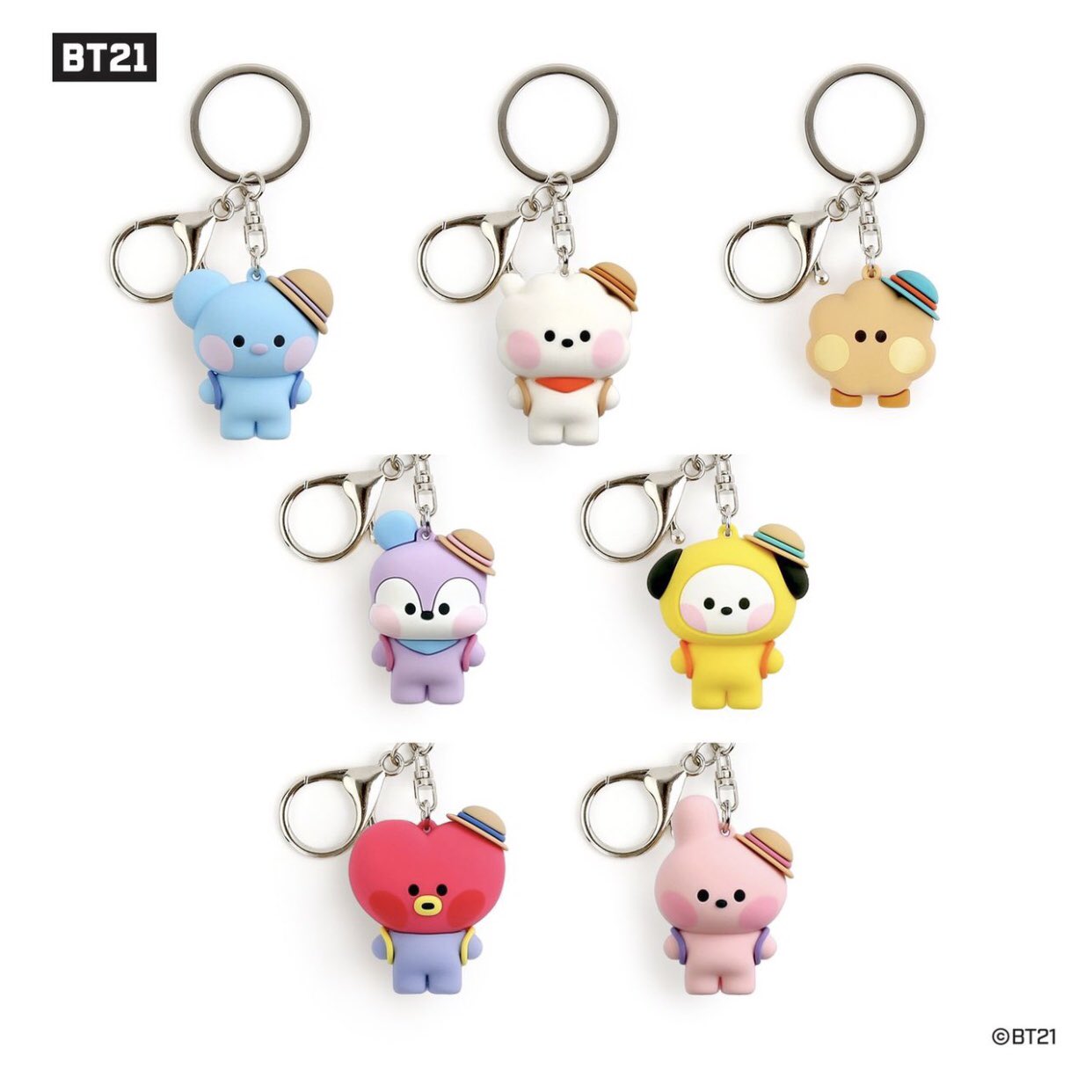 BT21 Minini Official Figure Keyring Picnic Version