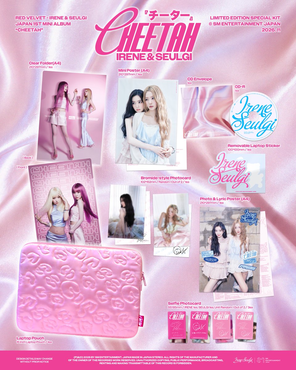 evnne ジフ　チェキ Red Velvet IRENE & SEULGI - CHEETAH 1st Japanese Mini Album