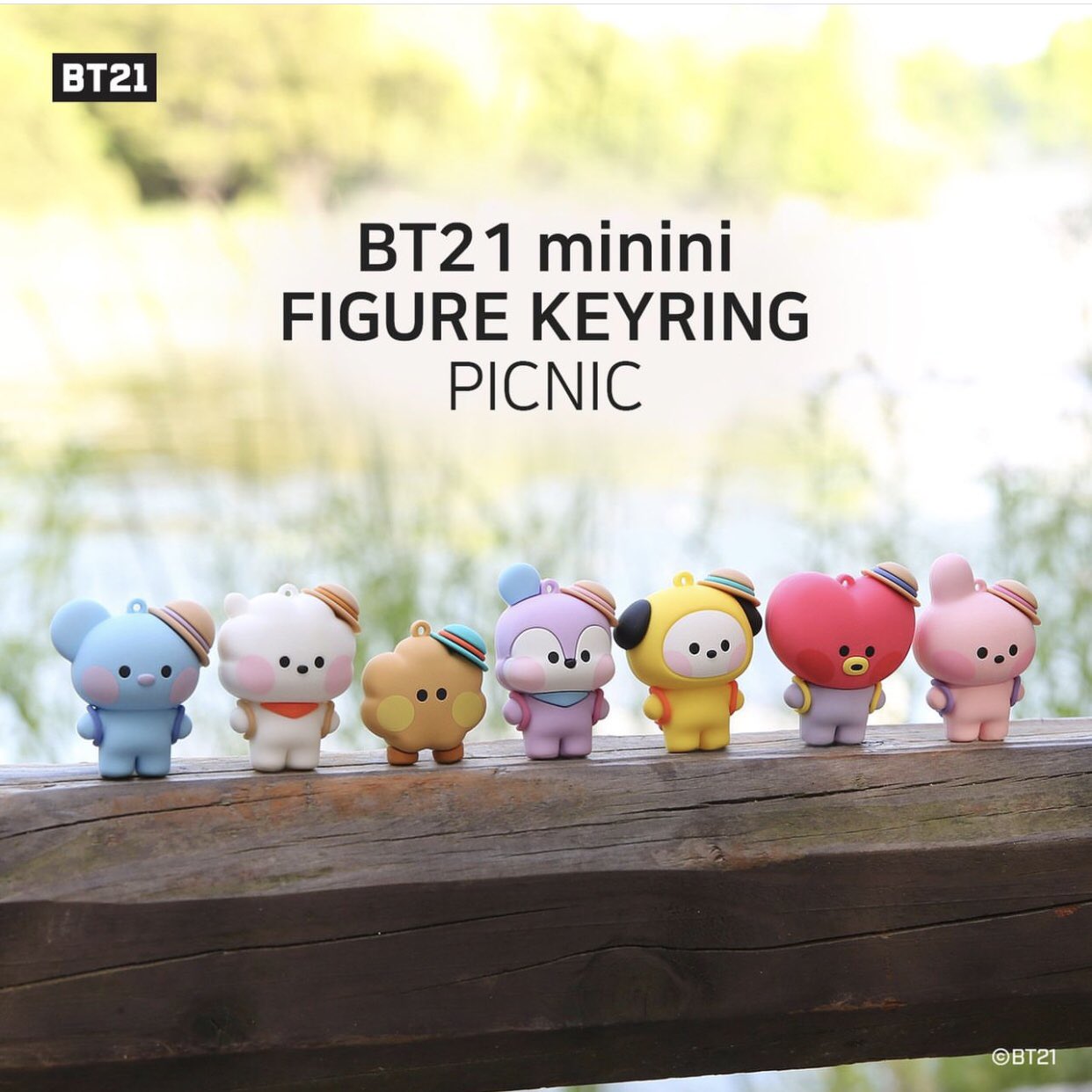 BT21 Minini Official Figure Keyring Picnic Version – K-STAR