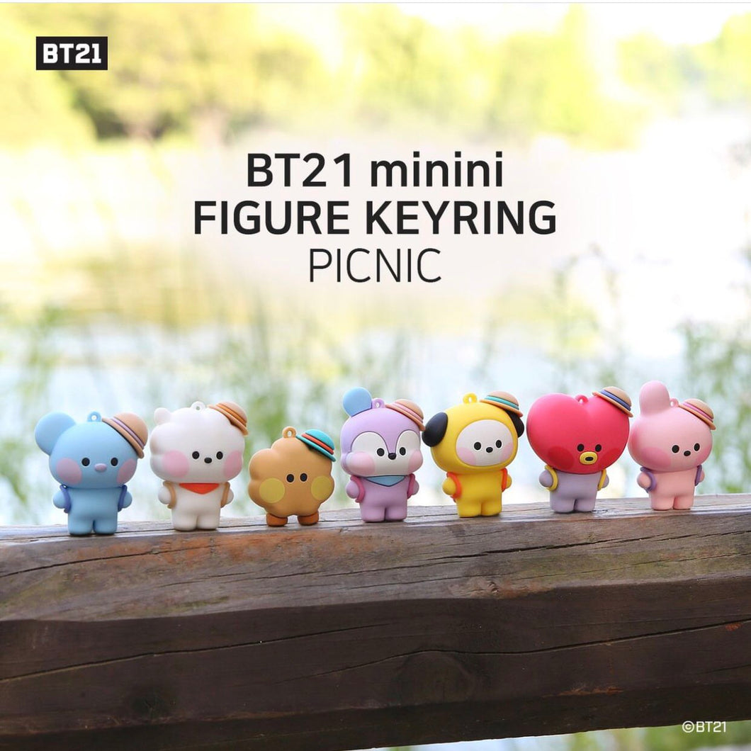 BT21 Minini Official Figure Keyring Picnic Version